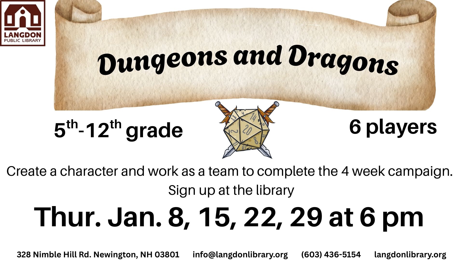 tweens infographic for dungeons and dragons for teens. link to page